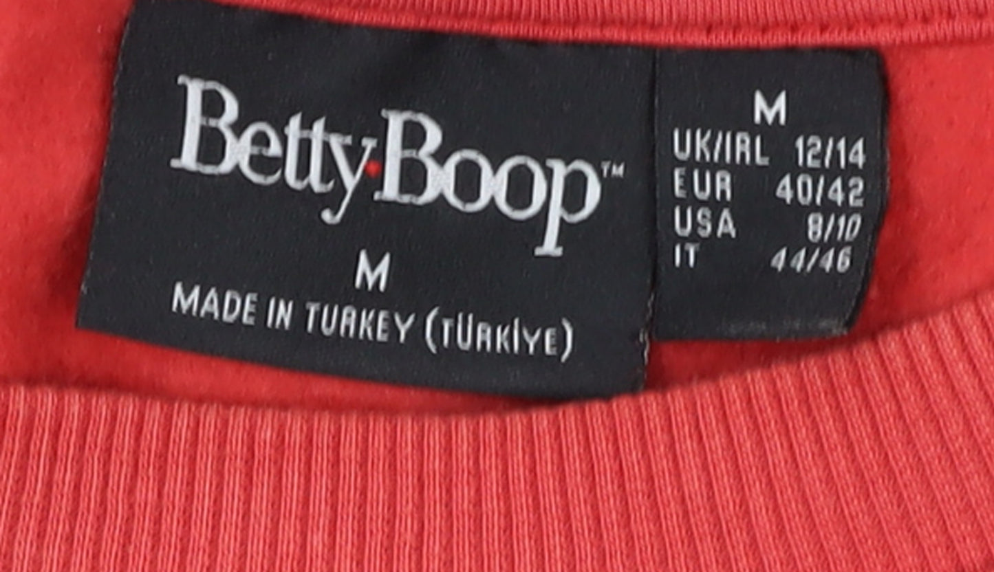 Primark Betty Boop Red Women's M Crew Neck Pullover Jumper