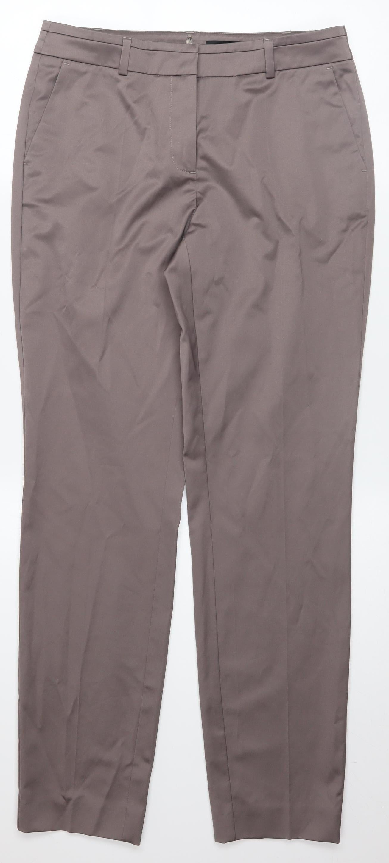 Comma Women Brown Size 8 Straight Dress Pants Work Trousers