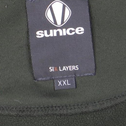 Sunuce Men's Green Full Zip Fleece Jacket 2XL