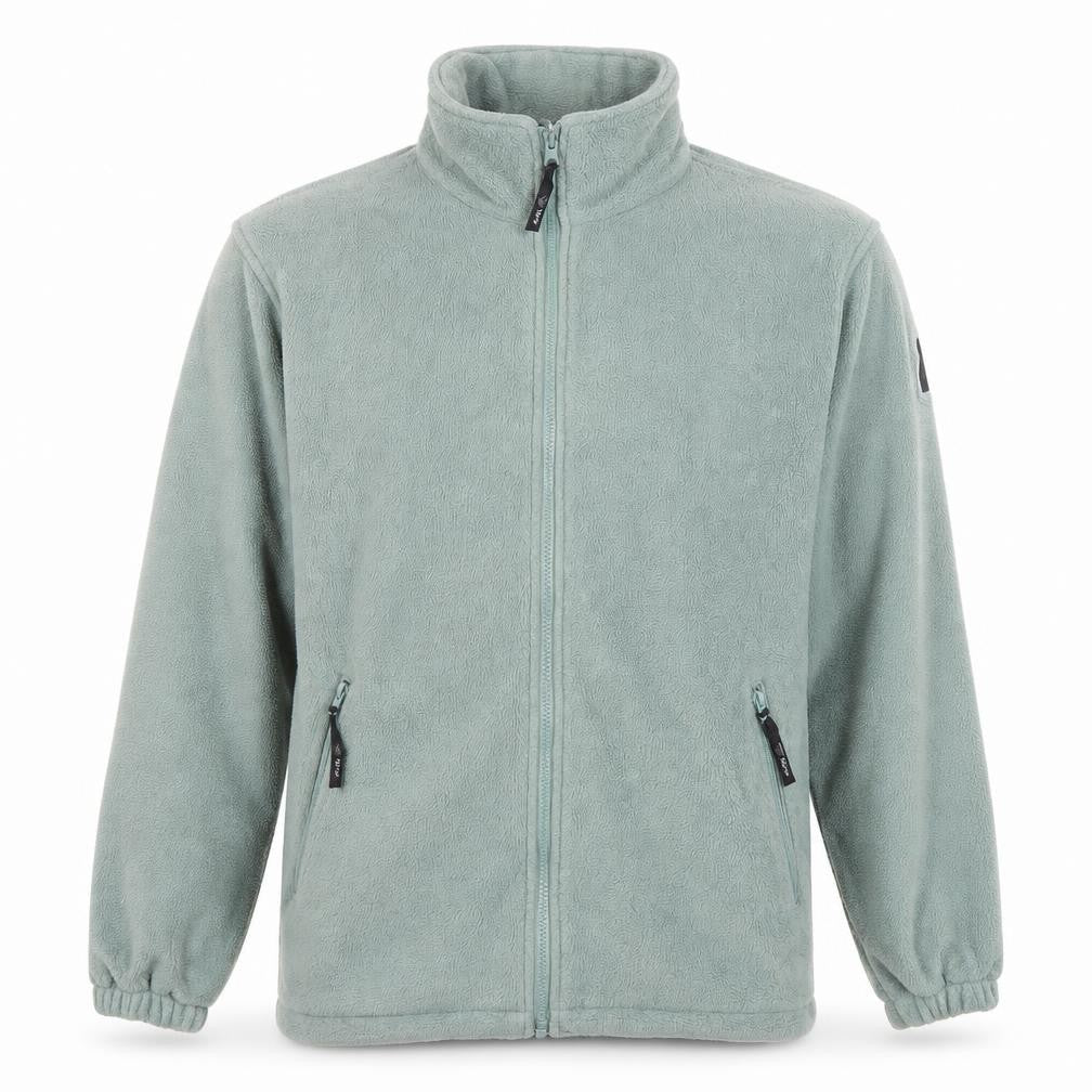 Front view of Jack Murphy Men’s Green Fleece Full Zip Outdoor Jacket, size S