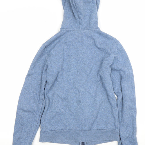 Adidas Women Blue Full Zip Hoodie XS Cotton Blend Hooded Jacket
