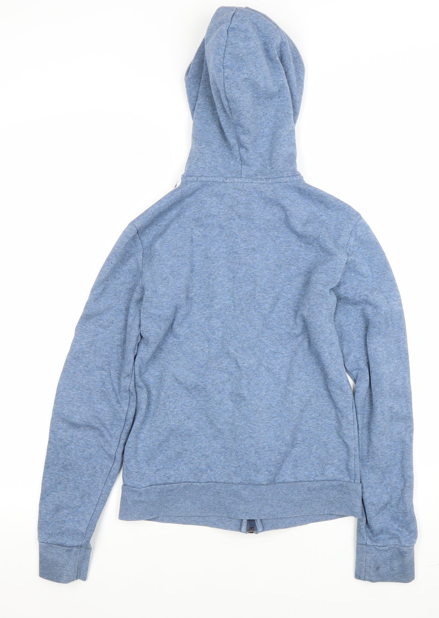 Adidas Women Blue Full Zip Hoodie XS Cotton Blend Hooded Jacket