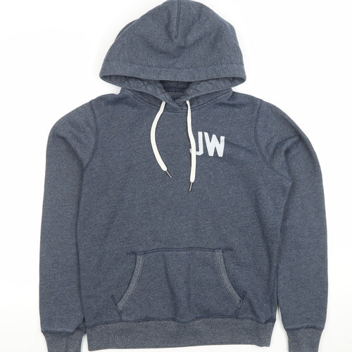 Jack Wills Women Blue Pullover Hoodie Size M Embroidered Logo