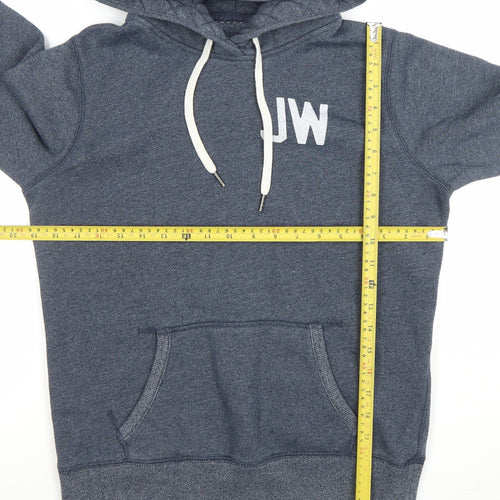 Jack Wills Women Blue Pullover Hoodie Size M Embroidered Logo
