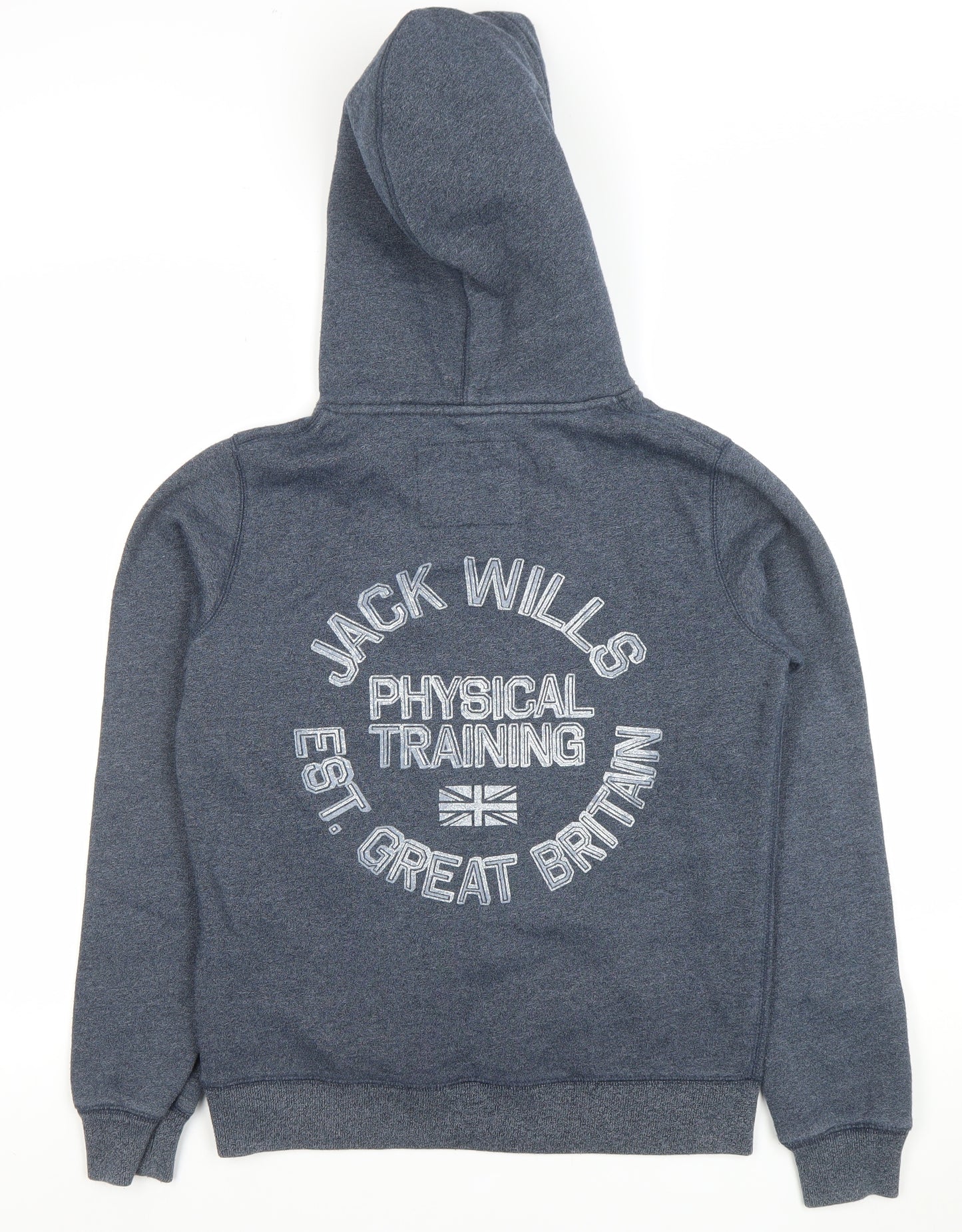 Jack Wills Women Blue Pullover Hoodie Size M Embroidered Logo