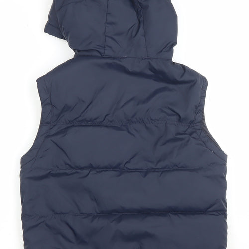 Jack Wills Women's Blue Hooded Puffer Waistcoat Size 10