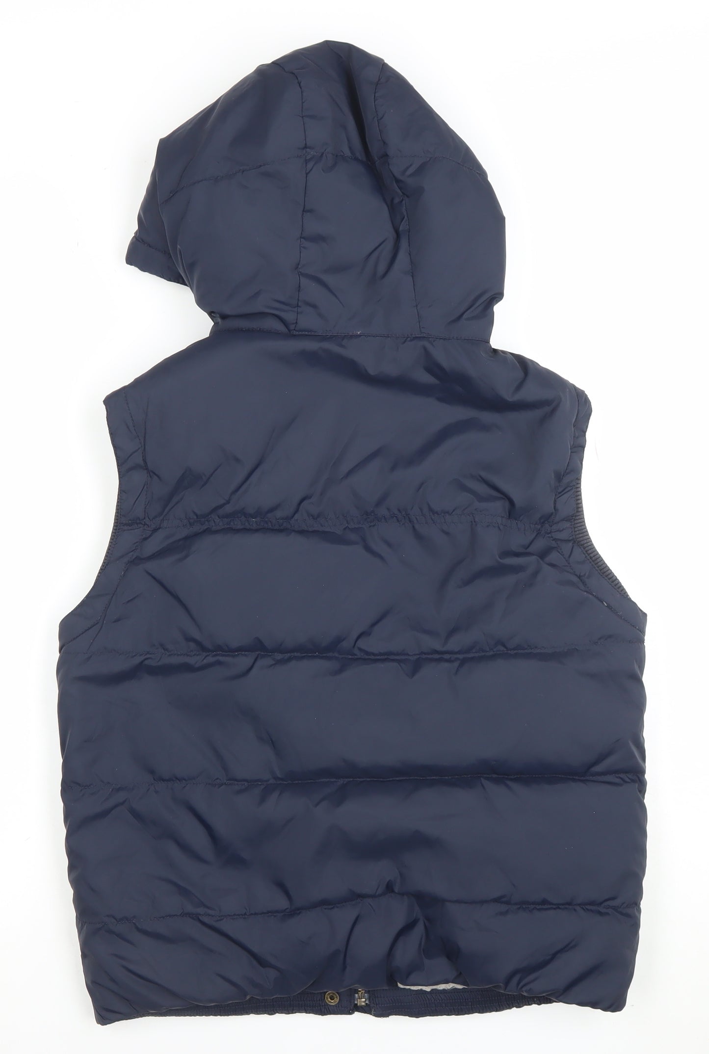 Jack Wills Women's Blue Hooded Puffer Waistcoat Size 10