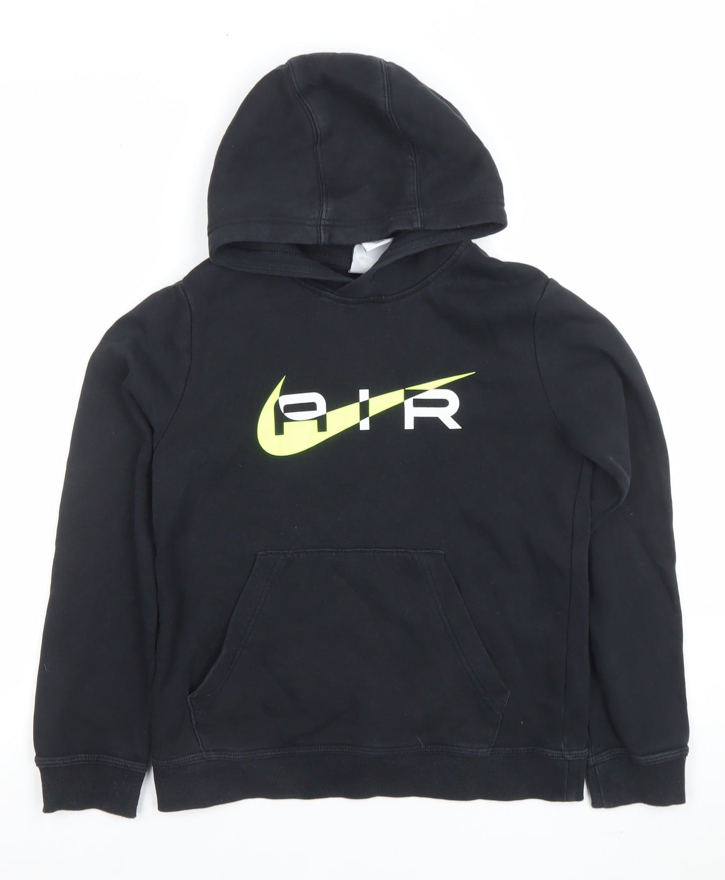 Nike Boys Black Air Pullover Hoodie M Cotton Blend Long Sleeve