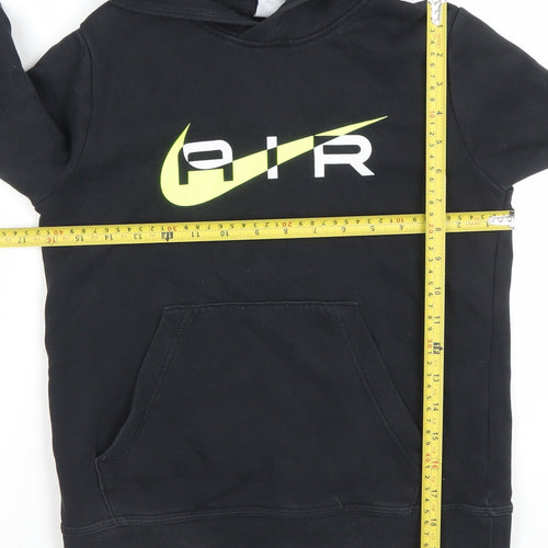 Nike Boys Black Air Pullover Hoodie M Cotton Blend Long Sleeve