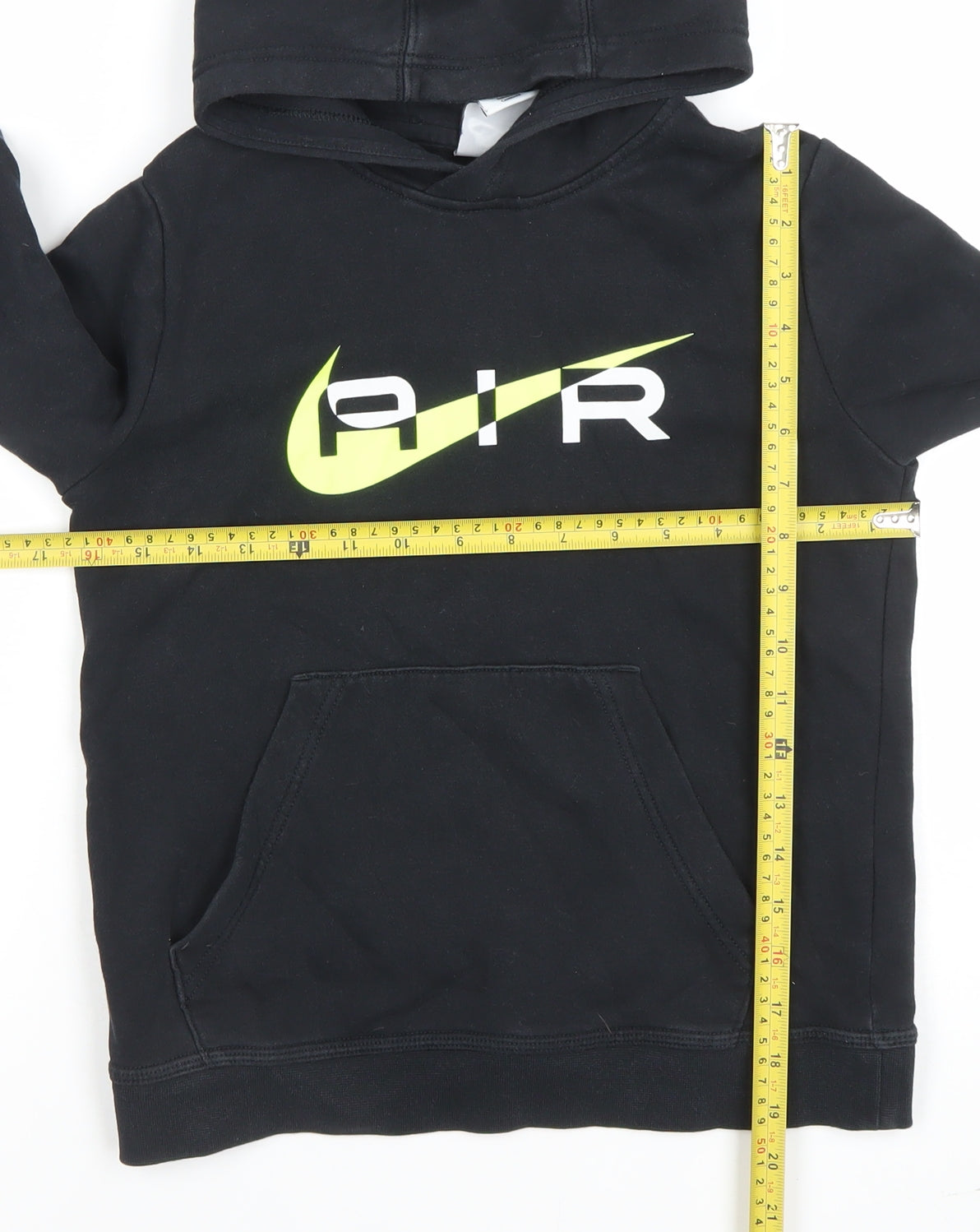 Nike Boys Black Air Pullover Hoodie M Cotton Blend Long Sleeve