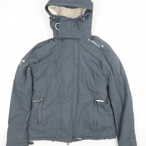 Superdry Men's Grey Small Hooded Puffer Jacket Windcheater