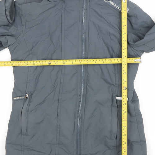 Superdry Men's Grey Small Hooded Puffer Jacket Windcheater