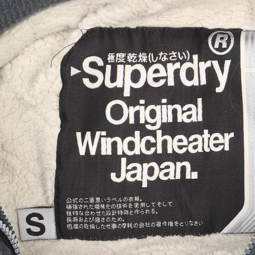 Superdry Men's Grey Small Hooded Puffer Jacket Windcheater