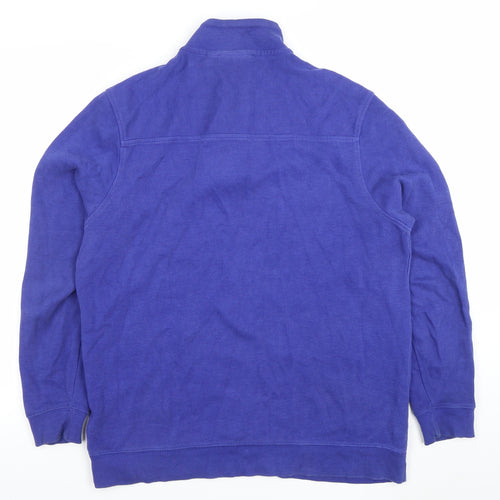 Jacques Vert Men's Blue 1/4 Zip Cotton Sweatshirt Size M