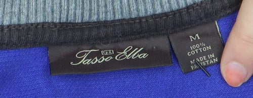 Jacques Vert Men's Blue 1/4 Zip Cotton Sweatshirt Size M