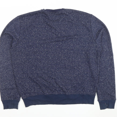 Superman Men's Blue XL Pullover Sweatshirt Crew Neck Logo Embroidered