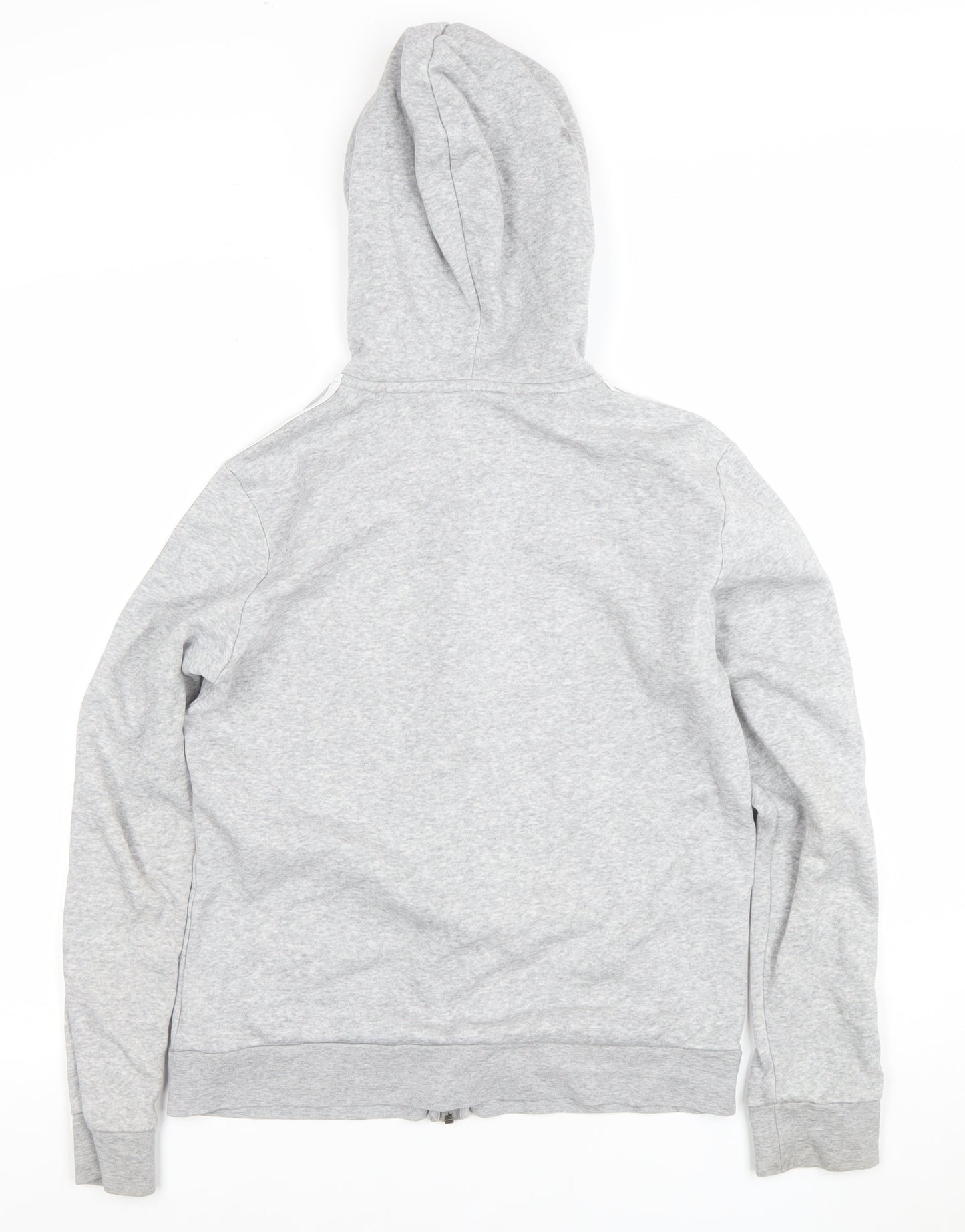 Adidas Women's Grey Full Zip Hoodie Size 12-14 Cotton Blend
