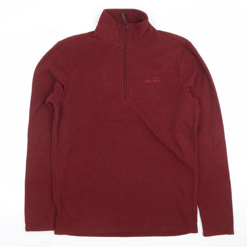 Peter Storm Men's Red Fleece 1/2 Zip Pullover Sweatshirt Size S
