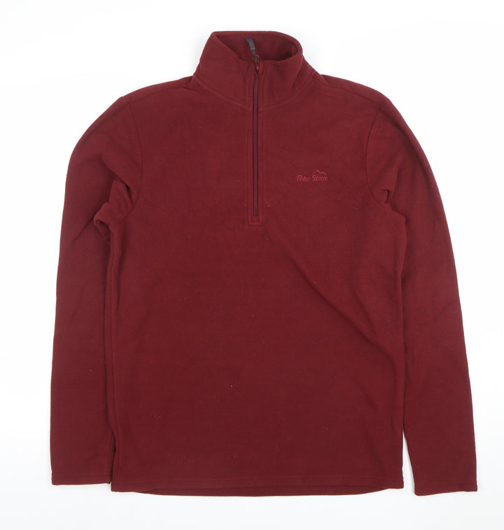 Peter Storm Men's Red Fleece 1/2 Zip Pullover Sweatshirt Size S