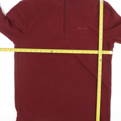 Peter Storm Men's Red Fleece 1/2 Zip Pullover Sweatshirt Size S