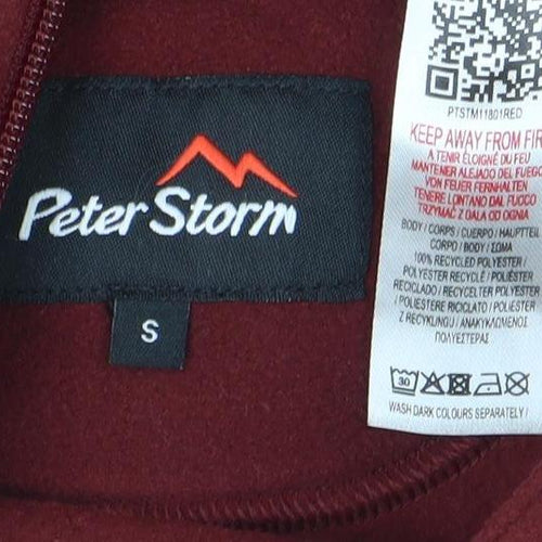 Peter Storm Men's Red Fleece 1/2 Zip Pullover Sweatshirt Size S
