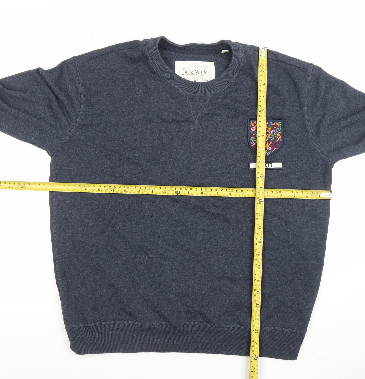 Jack Wills Women's Navy Crew Neck Pullover Sweatshirt UK 10