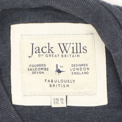 Jack Wills Women's Navy Crew Neck Pullover Sweatshirt UK 10
