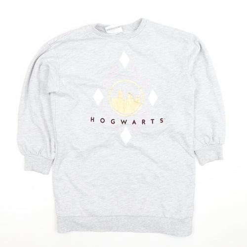 Harry Potter Girls Grey Hogwarts Pullover Sweatshirt 7-8 Years