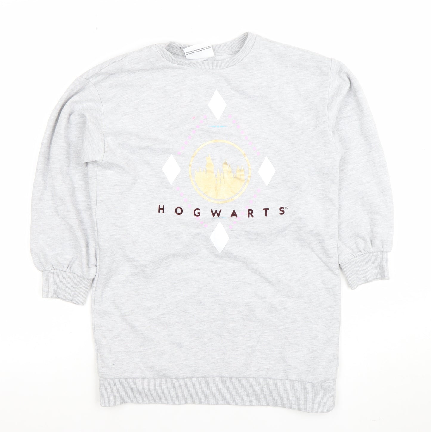 Harry Potter Girls Grey Hogwarts Pullover Sweatshirt 7-8 Years