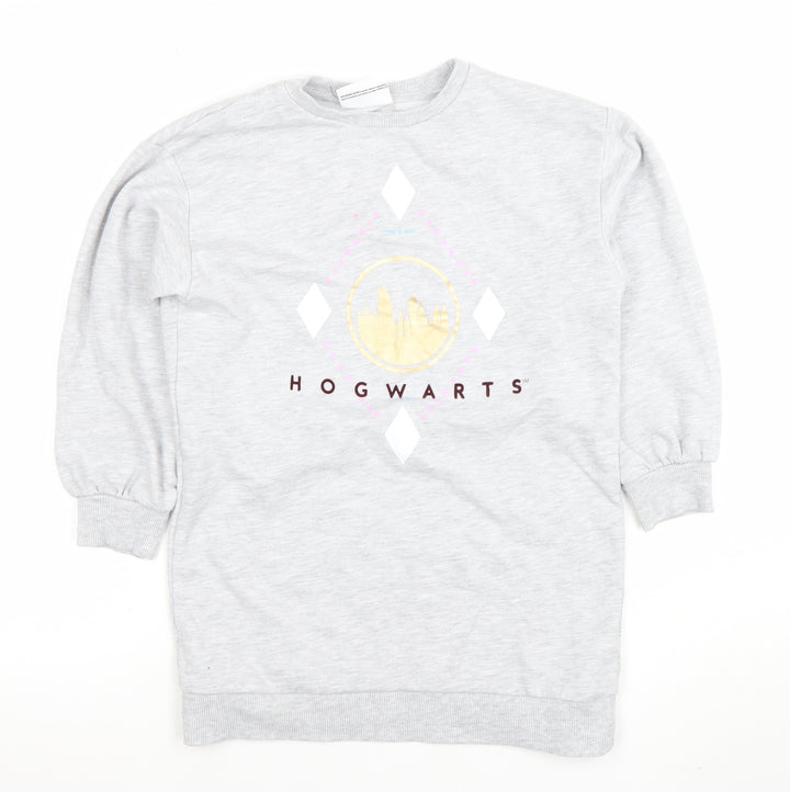 Harry Potter Girls Grey Hogwarts Pullover Sweatshirt 7-8 Years