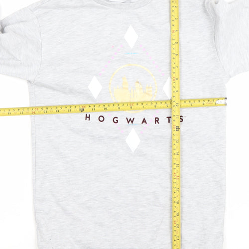 Harry Potter Girls Grey Hogwarts Pullover Sweatshirt 7-8 Years