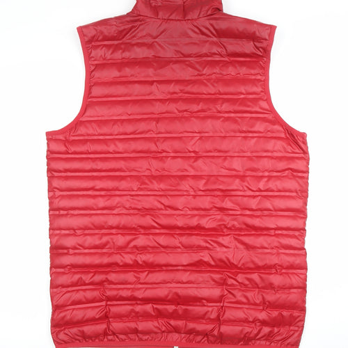 Columbia Men’s Red Puffer Down Waistcoat S Regular Fit Outdoor Vest