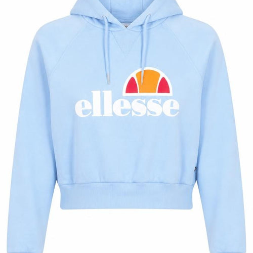 Ellesse Womens Blue Hoodie Size 12 Pullover Cotton Blend Logo Hooded Sweatshirt