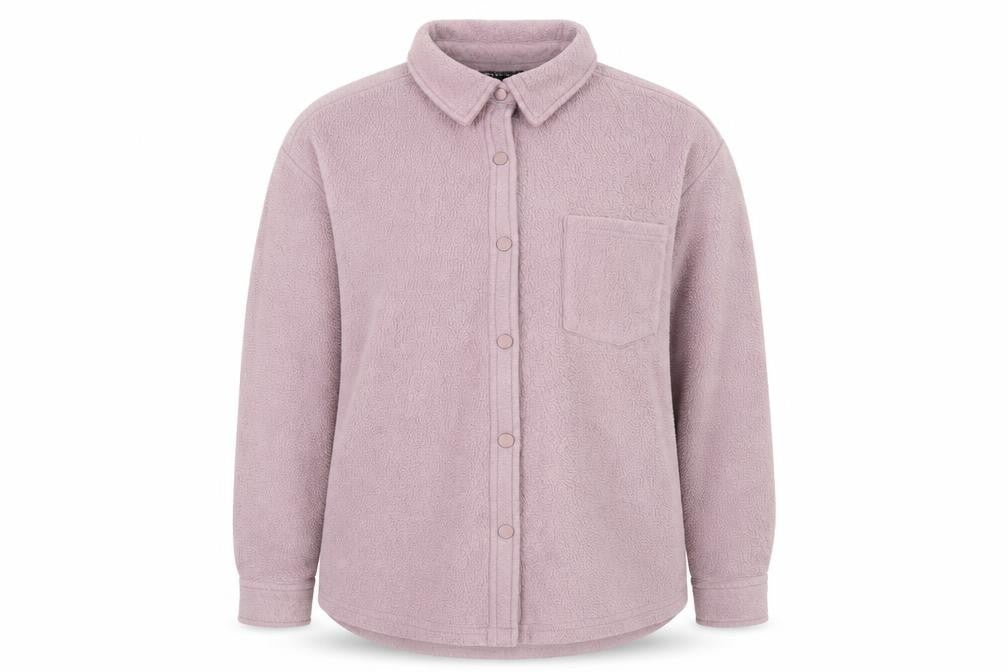 ASOS Design Women Pink Fleece Button Jacket Size 12 Relaxed Fit