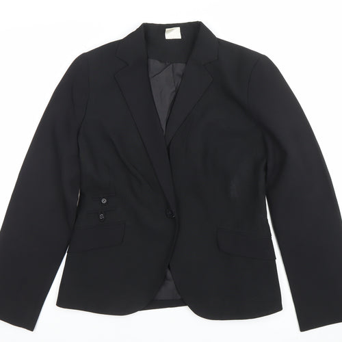 Bay Women's Black Size 12 Tailored Single-Breasted Blazer