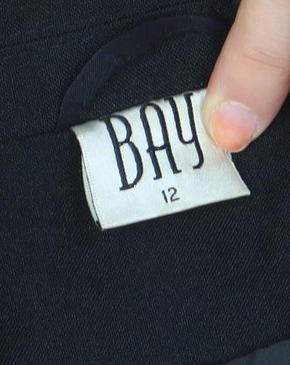 Bay Women's Black Size 12 Tailored Single-Breasted Blazer
