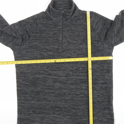 Mountain Warehouse Men's Grey Half Zip Fleece Pullover Sweatshirt Size S