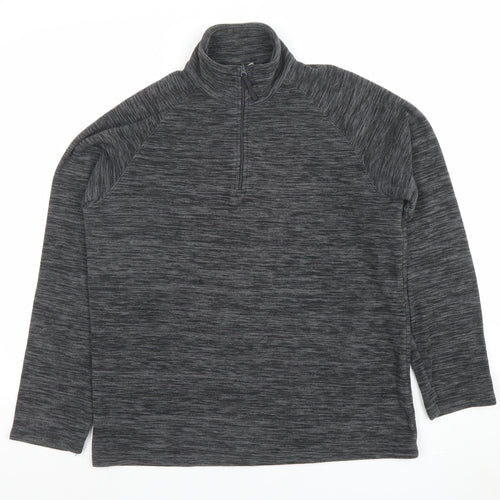 Mountain Warehouse Men's Grey Half Zip Fleece Pullover Sweatshirt Size S