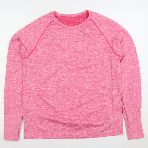 Dunnes Stores Women's Bright Pink XL Long Sleeve Athletic Top