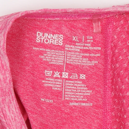 Dunnes Stores Women's Bright Pink XL Long Sleeve Athletic Top