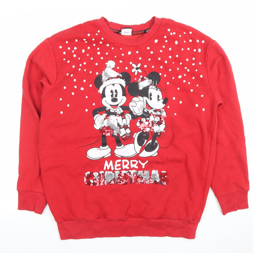 Disney at George Women Red Merry Christmas Sweatshirt UK 12-14