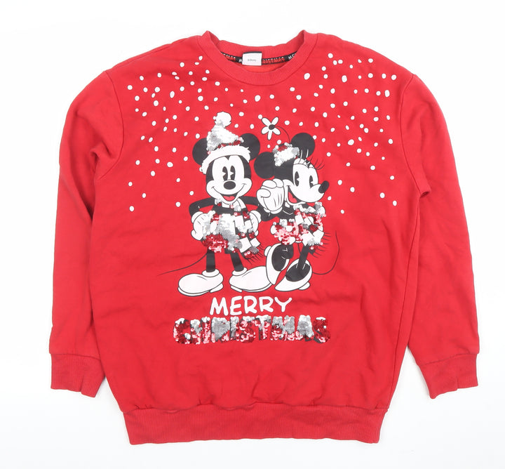 Disney at George Women Red Merry Christmas Sweatshirt UK 12-14