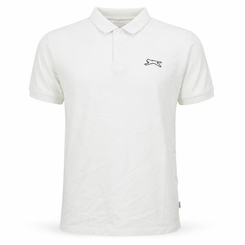 Slazenger Men's White Cotton Stretch Polo Shirt Size S