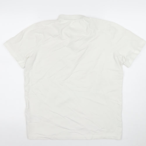Slazenger Men's White Cotton Stretch Polo Shirt Size S