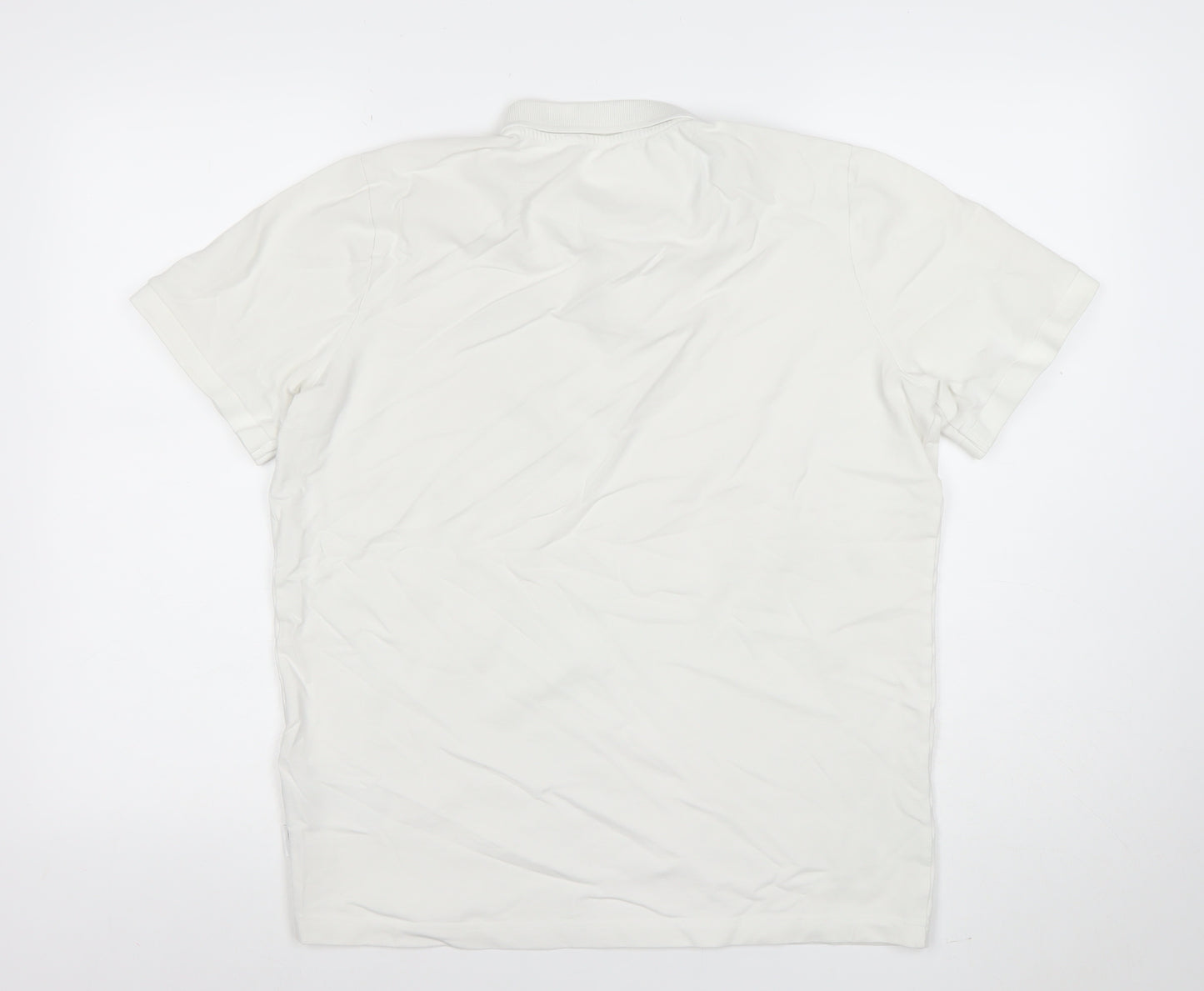 Slazenger Men's White Cotton Stretch Polo Shirt Size S