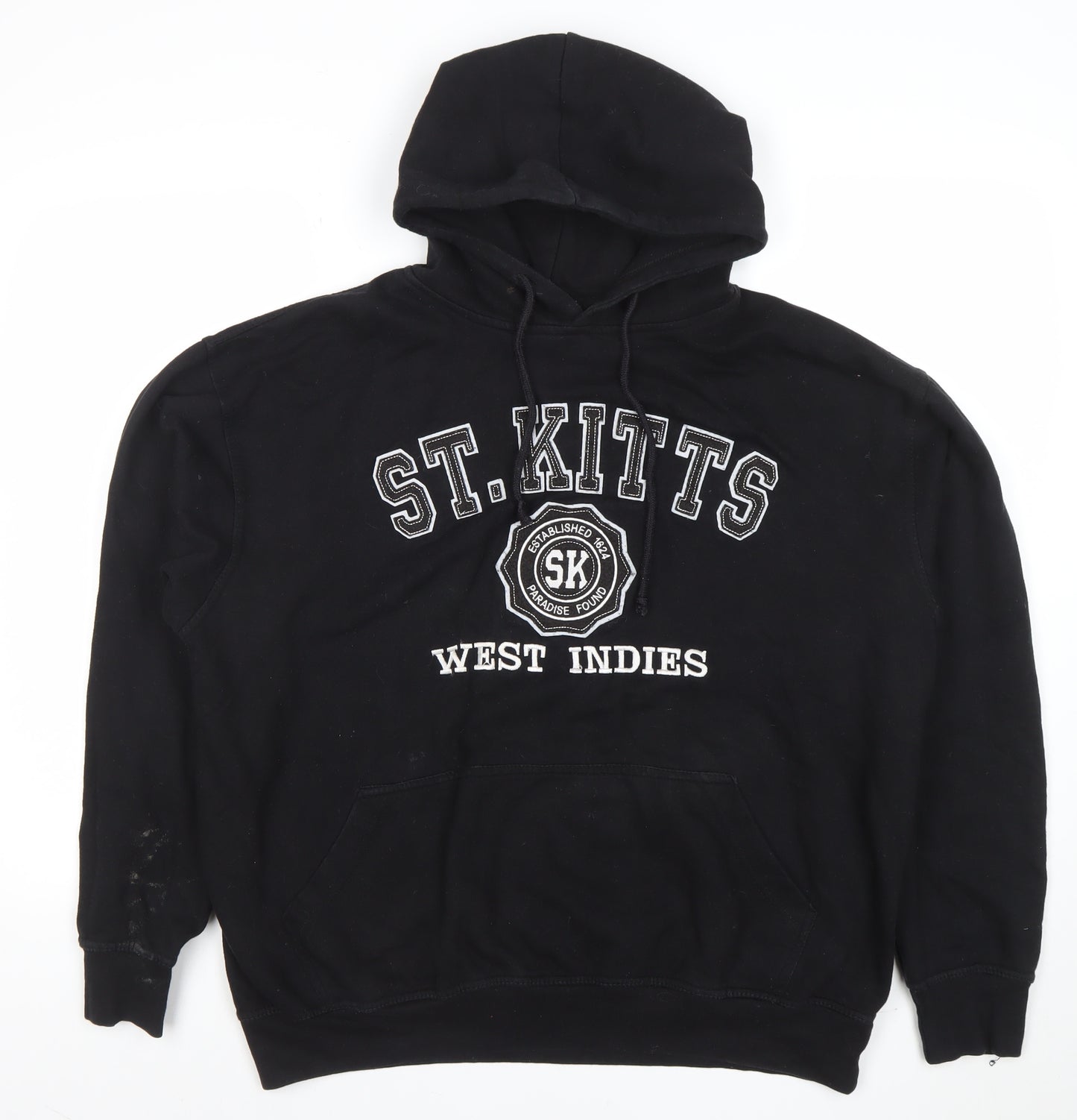 Old Dock Apparel Men’s Black XL Hooded Pullover St. Kitts Sweatshirt