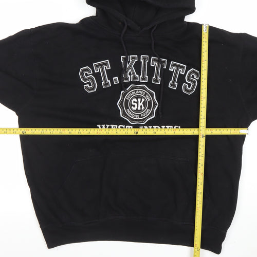 Old Dock Apparel Men’s Black XL Hooded Pullover St. Kitts Sweatshirt