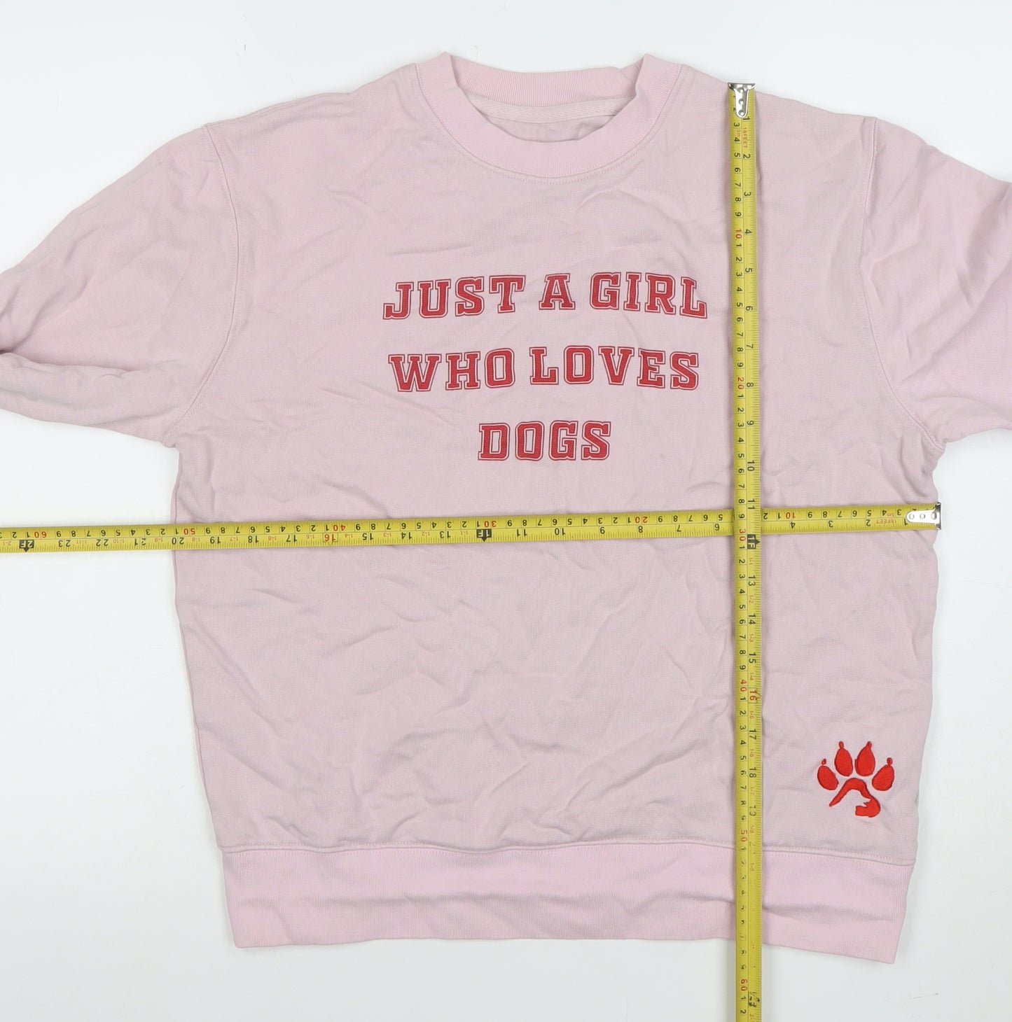 Armedangels Women Pink Cotton Graphic Pullover Sweatshirt Size S
