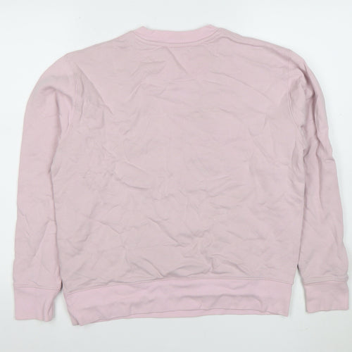Armedangels Women Pink Cotton Graphic Pullover Sweatshirt Size S