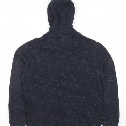 Zara Men’s Blue Full Zip Hoodie XL Regular Cotton Blend